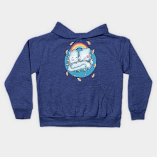 Affectionate clouds Kids Hoodie